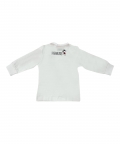Unisex White Full Sleeves Cotton T-Shirt
