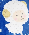 Sleepy Sheep Blue Two-Ply Blanket