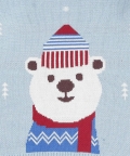 Hearth Warming Bear Jacquard 100% Cotton Sweater