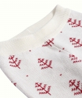 Creme And Red Pine Three Jacquard 100 % Cotton Diaper Lower