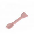 Kicks & Crawl-Baby Bear Silicone Bowl & Spoon Set-Pink