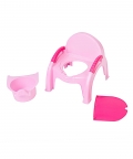 Pink Potty Chair With Handle & Detachable Lid