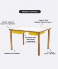 Swen Montessori Inspired Yellow Color Wooden Sensory Table