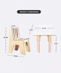 Swen White Color Wooden Straight Chair For Kids - Asher 