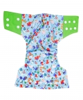 I Love Animals Green And Blue Reusable Diaper
