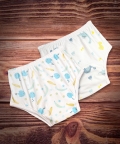 Cloth Diaper Panty 2 Pk Dinosaurs & Fish
