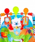 Happy Baby Bouncer With Hanging Toys Blue And Green
