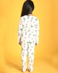 Floral Long Sleeves Pyjama Set-White