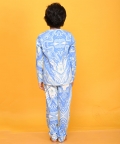 Marbling Blue Long Sleeve Pyjama Set - Blue