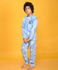 Marbling Blue Long Sleeve Pyjama Set - Blue