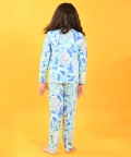 Ocean Blue Girls Long Sleeves Pyjama Set - Blue