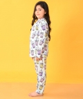 Bubble Tea Long Sleeves Girls Pyjama Set - Aqua