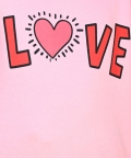 Love Pink Girls Fleece Sweatshirt Jogger Set - Pink/Black