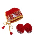 Red embroidered Jamna Set