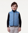 One Friday Blue Quilted Jacket For Kids Boys