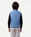 One Friday Blue Quilted Jacket For Kids Boys