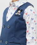 Navy Blue Mickey Waistcoat