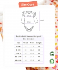 Ruffle Full Sleeve Bodysuit - Indian Flora White