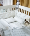 Baby Crib Bedding Set - Bows and Greens | Set of 6