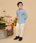 Bandhgala With A Floral Embroidered Motiff Teamed With Pants