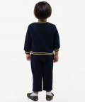 One Friday Navy Blue Mickey Cotton Baby Set For Baby Boys