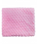 Baby Moo Plain Pink Double Sided Bubble Blanket