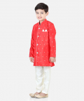 Full Sleeve Sherwani for Boys-Red