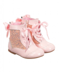 Pink glitter boots