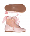 Pink glitter boots