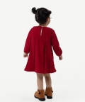 One Friday Maroon Solid Dress For Baby Girls