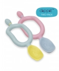 Bibado Dippit Multi stage Baby Weaning Spoon and Dipper Pink & Grey  Pack of 2
