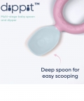 Bibado Dippit Multi stage Baby Weaning Spoon and Dipper Pink & Grey  Pack of 2