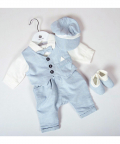 Blue & Ivory Babysuit Set