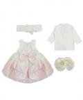 Baby Dress With Booties And Headband