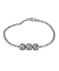 Sterling Silver Baby Kubes BRO Dice Bracelet-Blue (5-7 gms)