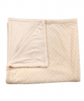 Baby Moo Chequered Cream Textured Beige Blanket