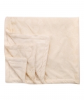 Baby Moo Heart Cream Textured Beige Blanket
