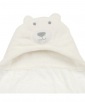 Smiley Bear White Blanket