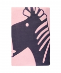 Baby Moo Zebra Grey and Pink Big Baby Muslin Blanket
