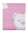 Little Star Bear Pink Large Muslin Blanket