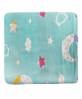 Baby Moo Star Turquoise Embossed Baby XL Muslin Blanket