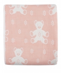 Bff Bear Peach Xl Muslin Blanket
