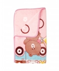 Cycling Bear Pink Blanket