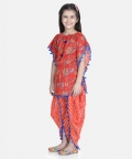Cotton Kaftan Dhoti With Pompom Indo Western Clothing Set S