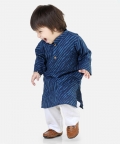 Pure Cotton Full Sleeve Kurta Pajama For Boys- Blue