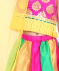 Festive Wear Kali Lehenga With Sleeveless Choli With Dupatta