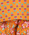 Cotton Top Harem Set for Girls-Orange