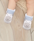 Cute Blue And Grey Socks Booties