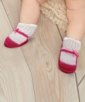 Sweet Bows White And Pink Socks Booties