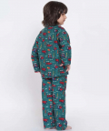 Berrytree Warm Night Suit Boys-Cars Green